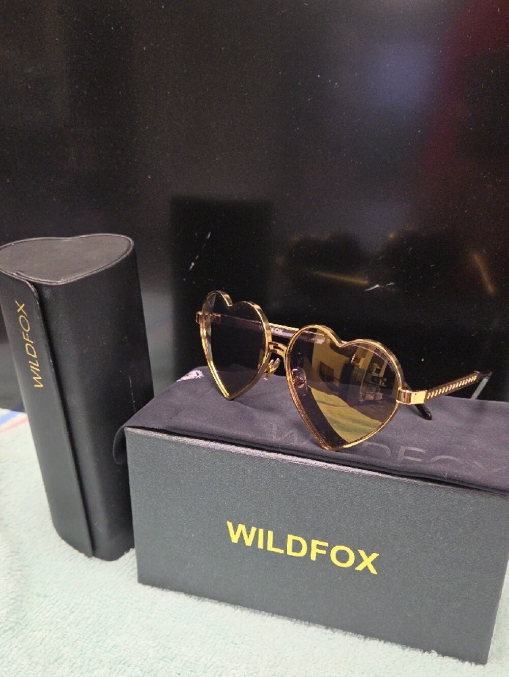 Wildfox Lolita Gold Heart-Shaped Sunglasses